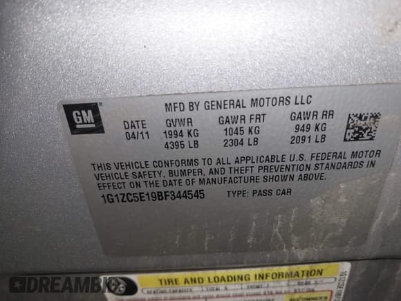 ✅ 2011 Chevrolet Malibu 1LT • VIN: 1G1ZC5E19BF344545 • Lot: 43558798. Wystawiony na IAAI z przebiegiem 178 432 mil. Bezpłatny archiwum sprzedaży aukcyjnych z USA i szczegółowy raport historii pojazdu na DreamBid. Zdjęcie 9.