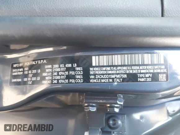 ✅ 2021 Jeep Renegade Limited • VIN: ZACNJDD15MPM67506 • Lot: 42868876. Wystawiony na IAAI z przebiegiem 44 212 mil. Bezpłatny archiwum sprzedaży aukcyjnych z USA i szczegółowy raport historii pojazdu na DreamBid. Zdjęcie 9.