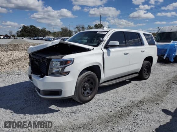 ✅ 2019 Chevrolet Tahoe Commercial • VIN: 1GNLCDEC8KR357995 • Lot: 84893555. Listed on Copart with Not provided. Free auction sales archive from the USA and detailed vehicle history report at DreamBid. Image 1.