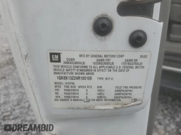 ✅ 2004 GMC Yukon SLT • VIN: 1GKEK13Z24R100106 • Лот: 67366805. Опубликован ранее на Copart с пробегом 269 442 миль. Бесплатный доступ к архиву аукционных продаж из США и подробный отчёт об истории автомобиля на DreamBid. Изображение 13.
