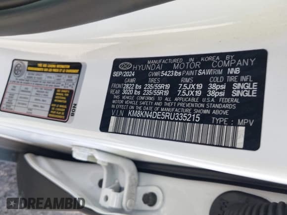 ✅ 2024 Hyundai Ioniq 5 SEL • VIN: KM8KN4DE5RU335215 • Лот: 43447391. Опубликован ранее на IAAI с пробегом 10 915 миль. Бесплатный доступ к архиву аукционных продаж из США и подробный отчёт об истории автомобиля на DreamBid. Изображение 9.