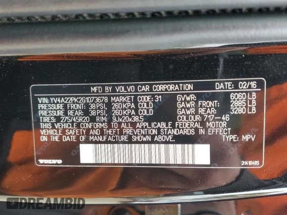 ✅ 2016 Volvo XC90 T6 Momentum • VIN: YV4A22PK2G1073678 • Лот: 90495245. Опубликован ранее на Copart с пробегом 91 676 миль. Бесплатный доступ к архиву аукционных продаж из США и подробный отчёт об истории автомобиля на DreamBid. Изображение 13.