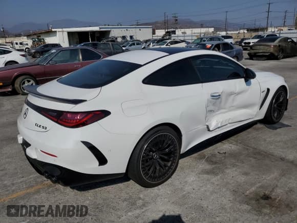 ✅ 2025 Mercedes-Benz CLE 53 AMG • VIN: W1KMJ6CB8SF061911 • Lot: 65041725. Listed on Copart with 2,534 mi. Free auction sales archive from the USA and detailed vehicle history report at DreamBid. Image 3.