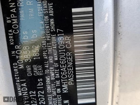 ✅ 2013 Hyundai Veloster Turbo • VIN: KMHTC6AE6DU109817 • Lot: 69486334. Wystawiony na Copart z przebiegiem 105 509 mil. Bezpłatny archiwum sprzedaży aukcyjnych z USA i szczegółowy raport historii pojazdu na DreamBid. Zdjęcie 12.