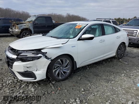 ✅ 2022 Honda Insight Touring • VIN: 19XZE4F91NE006622 • Lot: 38276313. Wystawiony na Copart z przebiegiem 19 903 mil. Bezpłatny archiwum sprzedaży aukcyjnych z USA i szczegółowy raport historii pojazdu na DreamBid. Zdjęcie 1.