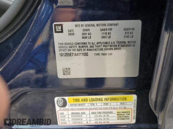 ✅ 2010 Chevrolet Malibu LTZ • VIN: 1G1ZE5E71A4111655 • Lot: 60331544. Listed on Copart with 119,834 mi. Free auction sales archive from the USA and detailed vehicle history report at DreamBid. Image 12.