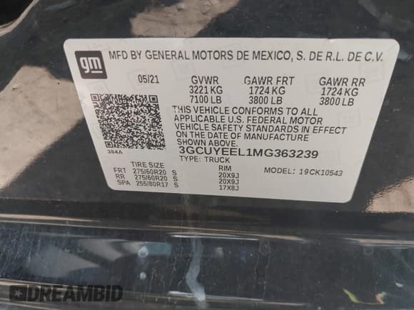 ✅ 2021 Chevrolet Silverado 1500 RST • VIN: 3GCUYEEL1MG363239 • Lot: 42388045. Wystawiony na IAAI z przebiegiem 73 167 mil. Bezpłatny archiwum sprzedaży aukcyjnych z USA i szczegółowy raport historii pojazdu na DreamBid. Zdjęcie 9.