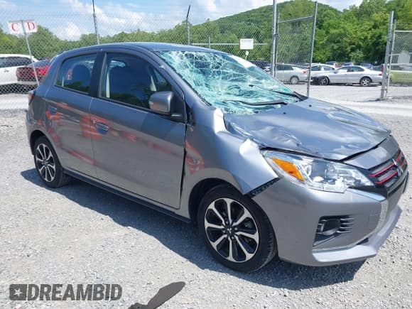 ✅ 2023 Mitsubishi Mirage Black Edition • VIN: ML32AWHJ1PH000898 • Lot: 42410249. Listed on IAAI with 10,500 mi. Free auction sales archive from the USA and detailed vehicle history report at DreamBid. Image 1.