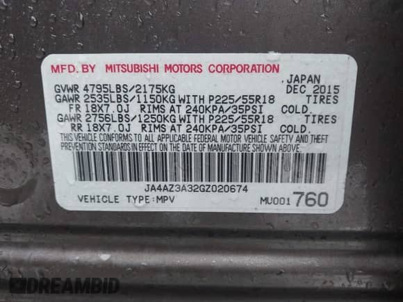 2016 Mitsubishi Outlander SE с VIN JA4AZ3A32GZ020674, выставлен на аукционе IAAI как лот 41711427 с пробегом 78 819 миль миль и . История ставок и продаж доступна на DreamBid. Изображение 9.