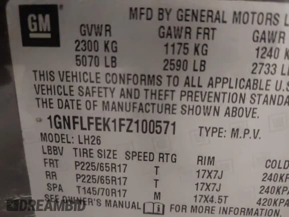 ✅ 2015 Chevrolet Equinox LT • VIN: 1GNFLFEK1FZ100571 • Lot: 43316269. Wystawiony na IAAI z przebiegiem 172 778 mil. Bezpłatny archiwum sprzedaży aukcyjnych z USA i szczegółowy raport historii pojazdu na DreamBid. Zdjęcie 9.