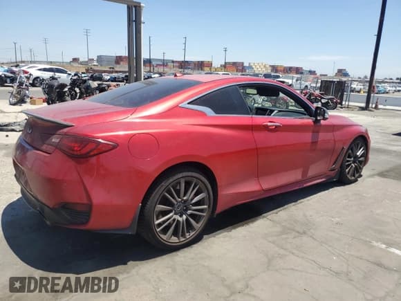 ✅ 2017 Infiniti Q60 Red Sport 400 • VIN: JN1FV7EK2HM610729 • Lot: 57912285. Listed on Copart with 90,335 mi. Free auction sales archive from the USA and detailed vehicle history report at DreamBid. Image 3.