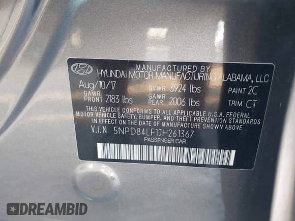 2018 Hyundai Elantra SEL z VIN 5NPD84LF1JH261367, wystawiony jako IAAI lot #43102973 z przebiegiem 105 603 mil mil oraz . Historia ofert i sprzedaży dostępna na DreamBid. Obrazek 9.