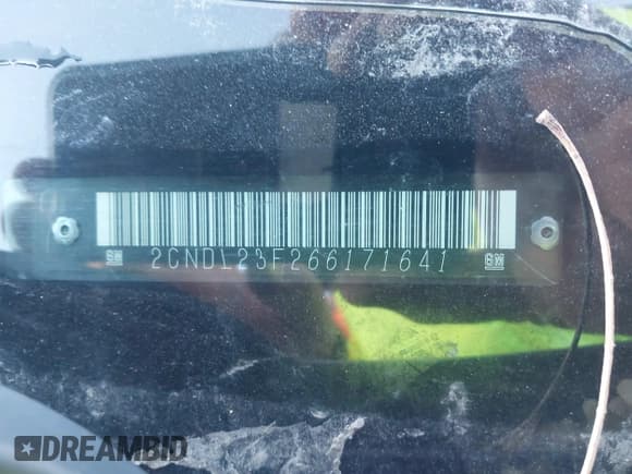 ✅ 2006 Chevrolet Equinox LS • VIN: 2CNDL23F266171641 • Лот: 41171411. Опубликован ранее на IAAI с пробегом 201 925 миль. Бесплатный доступ к архиву аукционных продаж из США и подробный отчёт об истории автомобиля на DreamBid. Изображение 9.