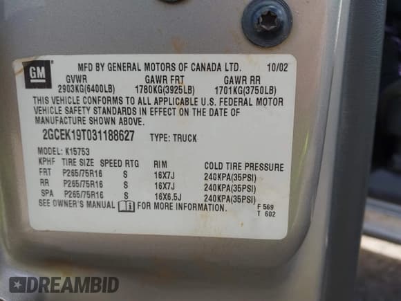 ✅ 2003 Chevrolet Silverado 1500 LS • VIN: 2GCEK19T031188627 • Lot: 43552055. Listed on IAAI with 199,260 mi. Free auction sales archive from the USA and detailed vehicle history report at DreamBid. Image 9.