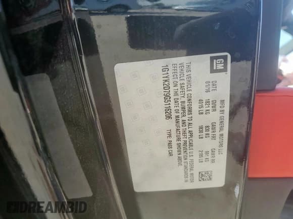 ✅ 2016 Chevrolet Corvette Z51 2LT • VIN: 1G1YK2D79G5116206 • Lot: 67808665. Listed on Copart with 99,866 mi. Free auction sales archive from the USA and detailed vehicle history report at DreamBid. Image 13.