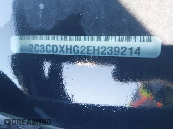 2014 Dodge Charger SXT with VIN 2C3CDXHG2EH239214, listed as a IAAI auction lot 43595966 with 219,931 mi miles and . Bid and sale history available at DreamBid. Image 9.