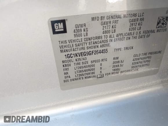 ✅ 2016 Chevrolet Silverado 2500HD LT • VIN: 1GC1KVEG9GF264455 • Лот: 43357702. Опубликован ранее на IAAI с пробегом 218 855 миль. Бесплатный доступ к архиву аукционных продаж из США и подробный отчёт об истории автомобиля на DreamBid. Изображение 8.