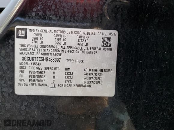 ✅ 2017 Chevrolet Silverado 1500 High Country • VIN: 3GCUKTEC5HG438097 • Лот: 92274235. Опубликован ранее на Copart с пробегом Не указан. Бесплатный доступ к архиву аукционных продаж из США и подробный отчёт об истории автомобиля на DreamBid. Изображение 12.