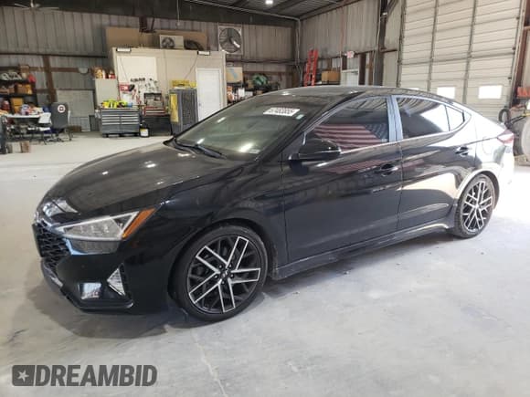 ✅ 2019 Hyundai Elantra Sport • VIN: KMHD04LB2KU819394 • Lot: 67483855. Listed on Copart with 55,936 mi. Free auction sales archive from the USA and detailed vehicle history report at DreamBid. Image 1.