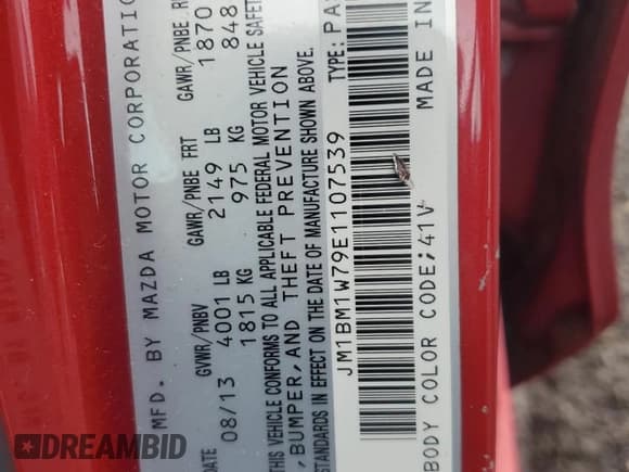 ✅ 2014 Mazda 3 i Grand Touring • VIN: JM1BM1W79E1107539 • Лот: 86066785. Опубликован ранее на Copart с пробегом 155 800 миль. Бесплатный доступ к архиву аукционных продаж из США и подробный отчёт об истории автомобиля на DreamBid. Изображение 12.
