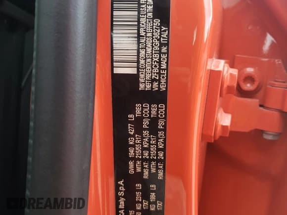 ✅ 2016 FIAT 500X Easy • VIN: ZFBCFXBT9GP362750 • Lot: 85544145. Listed on Copart with 92,338 mi. Free auction sales archive from the USA and detailed vehicle history report at DreamBid. Image 13.