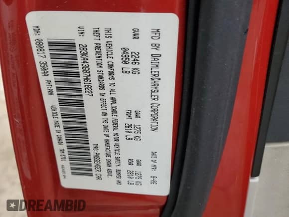 2007 Dodge Charger с VIN 2B3KA43G87H618227, выставлен на аукционе Copart как лот 50827804 с пробегом 86 066 миль миль и Списание • Salvage title. История ставок и продаж доступна на DreamBid. Изображение 12.