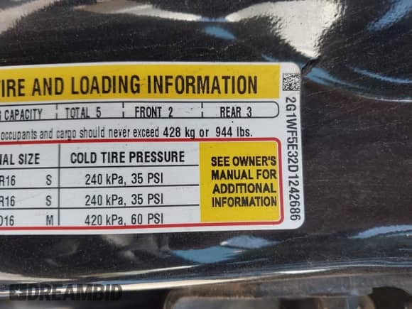 2013 Chevrolet Impala LS с VIN 2G1WF5E32D1242686, выставлен на аукционе IAAI как лот 42901566 с пробегом 90 954 миль миль и . История ставок и продаж доступна на DreamBid. Изображение 9.