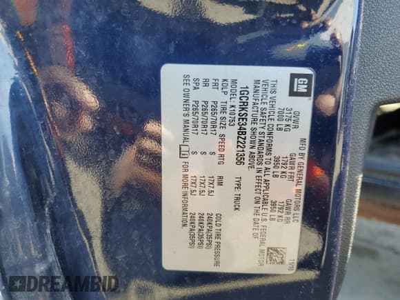 ✅ 2011 Chevrolet Silverado 1500 LT • VIN: 1GCRKSE34BZ221356 • Лот: 80696055. Опубликован ранее на Copart с пробегом Не указан. Бесплатный доступ к архиву аукционных продаж из США и подробный отчёт об истории автомобиля на DreamBid. Изображение 14.