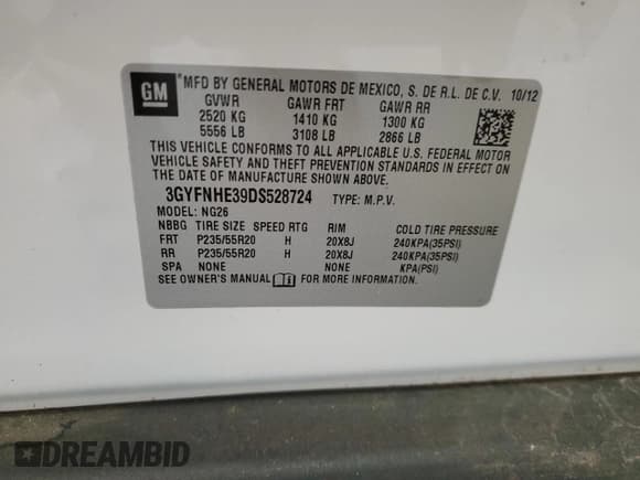 ✅ 2013 Cadillac SRX Performance Collection • VIN: 3GYFNHE39DS528724 • Lot: 93570955. Listed on Copart with 81,758 mi. Free auction sales archive from the USA and detailed vehicle history report at DreamBid. Image 13.