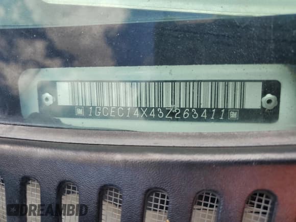 ✅ 2003 Chevrolet Silverado 1500 Work Truck • VIN: 1GCEC14X43Z263411 • Лот: 69336314. Опубликован ранее на Copart с пробегом 206 733 миль. Бесплатный доступ к архиву аукционных продаж из США и подробный отчёт об истории автомобиля на DreamBid. Изображение 12.