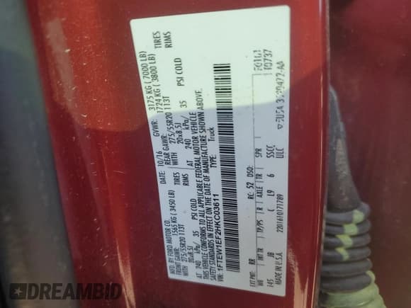 ✅ 2017 Ford F-150 XLT • VIN: 1FTEW1EF2HKC03611 • Lot: 81962445. Wystawiony na Copart z przebiegiem 102 553 mil. Bezpłatny archiwum sprzedaży aukcyjnych z USA i szczegółowy raport historii pojazdu na DreamBid. Zdjęcie 12.