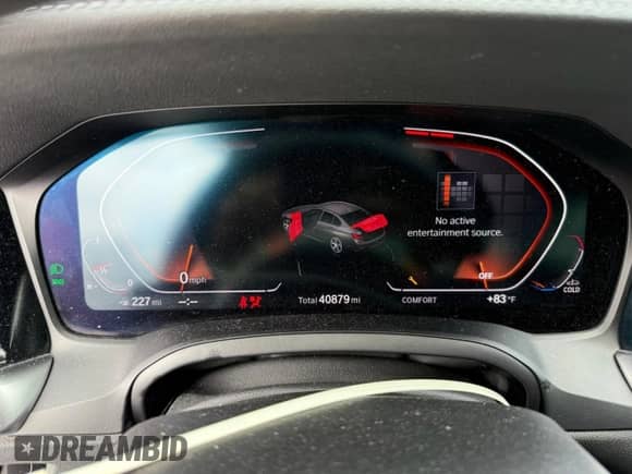 2021 BMW 3 Series 330i xDrive with VIN 3MW5R7J04M8B61639, listed as a Copart auction lot 90417205 with 40,879 mi miles and Salvage title. Bid and sale history available at DreamBid. Image 9.