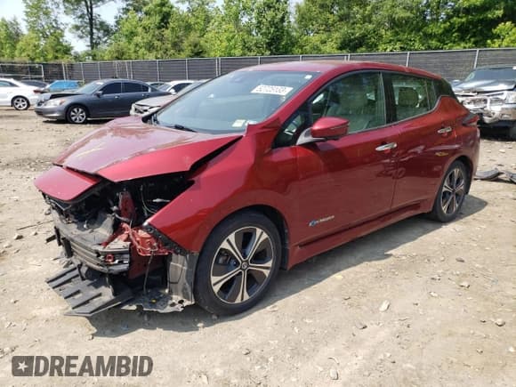 ✅ 2018 Nissan LEAF SL • VIN: 1N4AZ1CP2JC305353 • Lot: 52725133. Wystawiony na Copart z przebiegiem 37 751 mil. Bezpłatny archiwum sprzedaży aukcyjnych z USA i szczegółowy raport historii pojazdu na DreamBid. Zdjęcie 1.