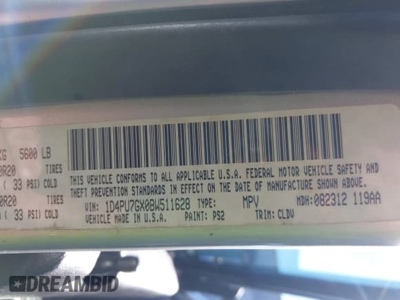 ✅ 2011 Dodge Nitro Shock • VIN: 1D4PU7GX0BW511628 • Лот: 43431029. Опубликован ранее на IAAI с пробегом 143 495 миль. Бесплатный доступ к архиву аукционных продаж из США и подробный отчёт об истории автомобиля на DreamBid. Изображение 9.