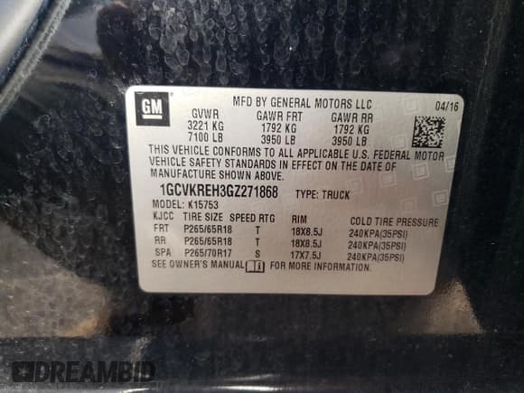 ✅ 2016 Chevrolet Silverado 1500 LT • VIN: 1GCVKREH3GZ271868 • Лот: 68712234. Опубликован ранее на Copart с пробегом 130 464 миль. Бесплатный доступ к архиву аукционных продаж из США и подробный отчёт об истории автомобиля на DreamBid. Изображение 12.