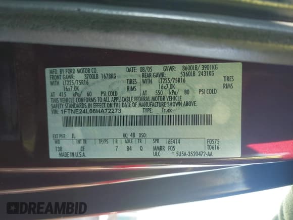 ✅ 2006 Ford Econoline Cargo • VIN: 1FTNE24L66HA72273 • Лот: 43688770. Опубликован ранее на IAAI с пробегом 87 750 миль. Бесплатный доступ к архиву аукционных продаж из США и подробный отчёт об истории автомобиля на DreamBid. Изображение 9.