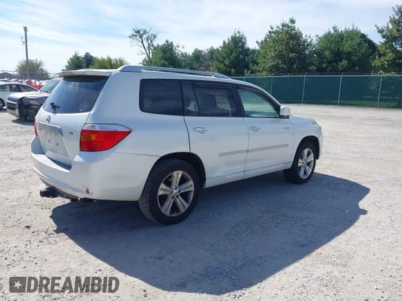 ✅ 2008 Toyota Highlander Limited • VIN: JTEDS42A082031916 • Lot: 43346652. Listed on IAAI with 249,493 mi. Free auction sales archive from the USA and detailed vehicle history report at DreamBid. Image 4.