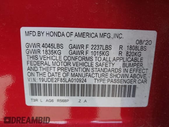 ✅ 2020 Acura ILX Premium • VIN: 19UDE2F85LA010924 • Лот: 42974619. Опубликован ранее на IAAI с пробегом 23 476 миль. Бесплатный доступ к архиву аукционных продаж из США и подробный отчёт об истории автомобиля на DreamBid. Изображение 9.