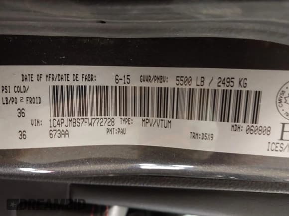 ✅ 2015 Jeep Cherokee Trailhawk • VIN: 1C4PJMBS7FW772728 • Лот: 43302956. Опубликован ранее на IAAI с пробегом 117 440 миль. Бесплатный доступ к архиву аукционных продаж из США и подробный отчёт об истории автомобиля на DreamBid. Изображение 9.