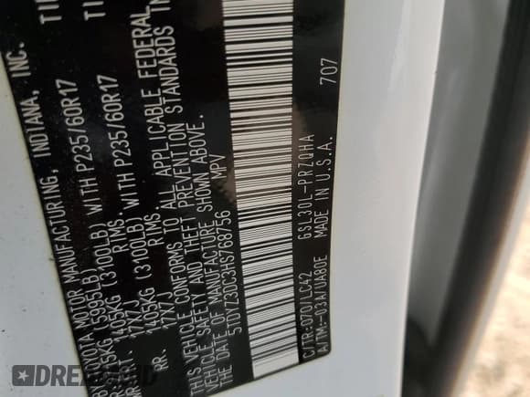 ✅ 2017 Toyota Sienna XLE Auto Access Seat • VIN: 5TDYZ3DC3HS768756 • Lot: 54992625. Listed on Copart with 115,943 mi. Free auction sales archive from the USA and detailed vehicle history report at DreamBid. Image 13.