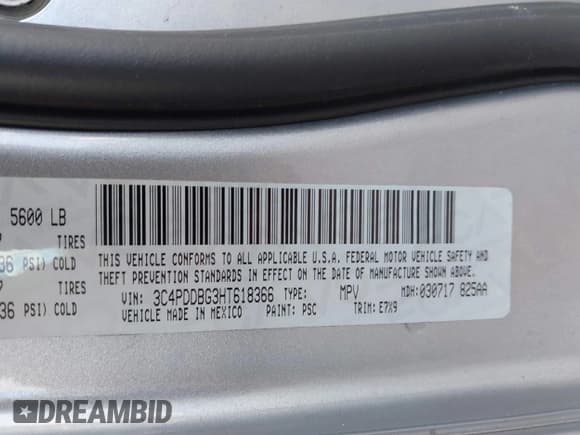 ✅ 2017 Dodge Journey SXT • VIN: 3C4PDDBG3HT618366 • Lot: 42762985. Wystawiony na IAAI z przebiegiem 209 240 mil. Bezpłatny archiwum sprzedaży aukcyjnych z USA i szczegółowy raport historii pojazdu na DreamBid. Zdjęcie 9.