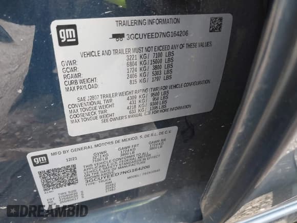 ✅ 2022 Chevrolet Silverado 1500 RST • VIN: 3GCUYEED7NG164206 • Лот: 42481073. Опубликован ранее на IAAI с пробегом 44 759 миль. Бесплатный доступ к архиву аукционных продаж из США и подробный отчёт об истории автомобиля на DreamBid. Изображение 9.