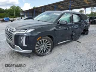 2023 Hyundai Palisade Calligraphy с VIN KM8R74GE2PU587117, выставлен на аукционе Copart как лот 64001885 с пробегом 44 577 миль миль и Списание • Salvage title. История ставок и продаж доступна на DreamBid. Изображение 1.
