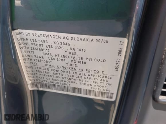 ✅ 2006 Volkswagen Touareg 3.2L V6 • VIN: WVGZG77L96D028601 • Lot: 42170973. Wystawiony na IAAI z przebiegiem 155 142 mil. Bezpłatny archiwum sprzedaży aukcyjnych z USA i szczegółowy raport historii pojazdu na DreamBid. Zdjęcie 9.