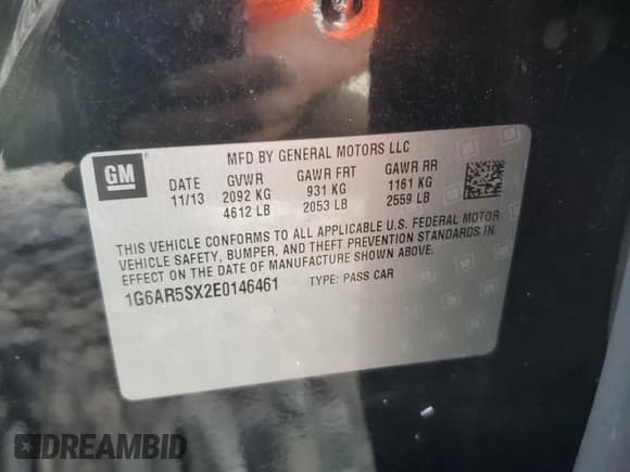 ✅ 2014 Cadillac CTS Luxury RWD • VIN: 1G6AR5SX2E0146461 • Lot: 81180775. Listed on Copart with 47,773 mi. Free auction sales archive from the USA and detailed vehicle history report at DreamBid. Image 12.