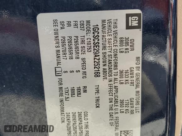 ✅ 2010 Chevrolet Silverado 1500 • VIN: 1GCSCSE29AZ252168 • Лот: 53297045. Опубликован ранее на Copart с пробегом 256 798 миль. Бесплатный доступ к архиву аукционных продаж из США и подробный отчёт об истории автомобиля на DreamBid. Изображение 12.