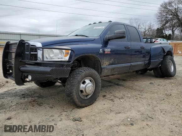 2007 Dodge 3500 Laramie with VIN 3D3MX48C07G732564, listed as a Copart auction lot 43777115 with Not provided miles and Salvage title. Bid and sale history available at DreamBid. Image 1.