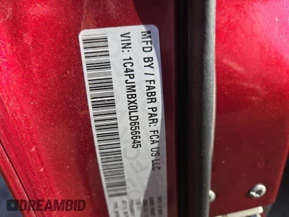 ✅ 2020 Jeep Cherokee Trailhawk • VIN: 1C4PJMBX0LD656645 • Lot: 80246405. Listed on Copart with 16,808 mi. Free auction sales archive from the USA and detailed vehicle history report at DreamBid. Image 13.