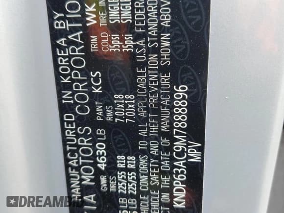 ✅ 2021 Kia Sportage S • VIN: KNDP63AC9M7888896 • Lot: 90811945. Listed on Copart with 35,982 mi. Free auction sales archive from the USA and detailed vehicle history report at DreamBid. Image 13.