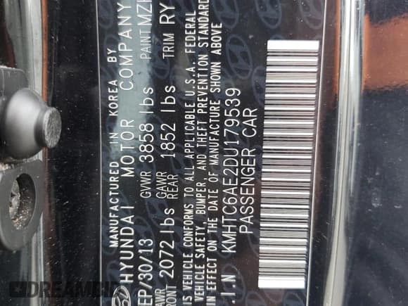 ✅ 2013 Hyundai Veloster Turbo • VIN: KMHTC6AE2DU179539 • Lot: 79493004. Wystawiony na Copart z przebiegiem 279 797 mil. Bezpłatny archiwum sprzedaży aukcyjnych z USA i szczegółowy raport historii pojazdu na DreamBid. Zdjęcie 13.